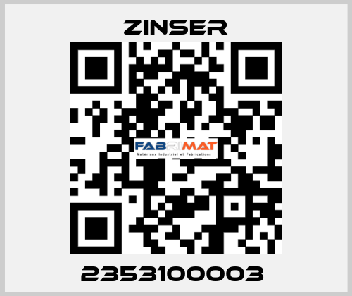 2353100003  Zinser