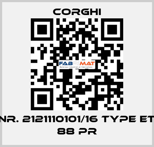 Nr. 2121110101/16 Type ET 88 PR Corghi