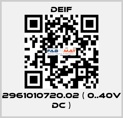 2961010720.02 ( 0..40V DC ) Deif