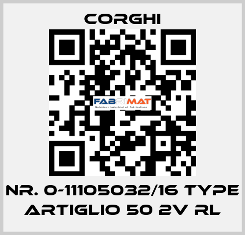 Nr. 0-11105032/16 Type ARTIGLIO 50 2V RL Corghi