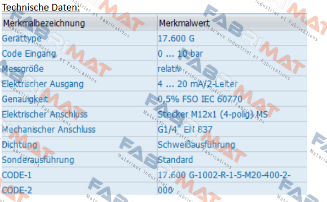 17.600 G-1002-R-1-5-M00-400-2-000 Bd Sensors