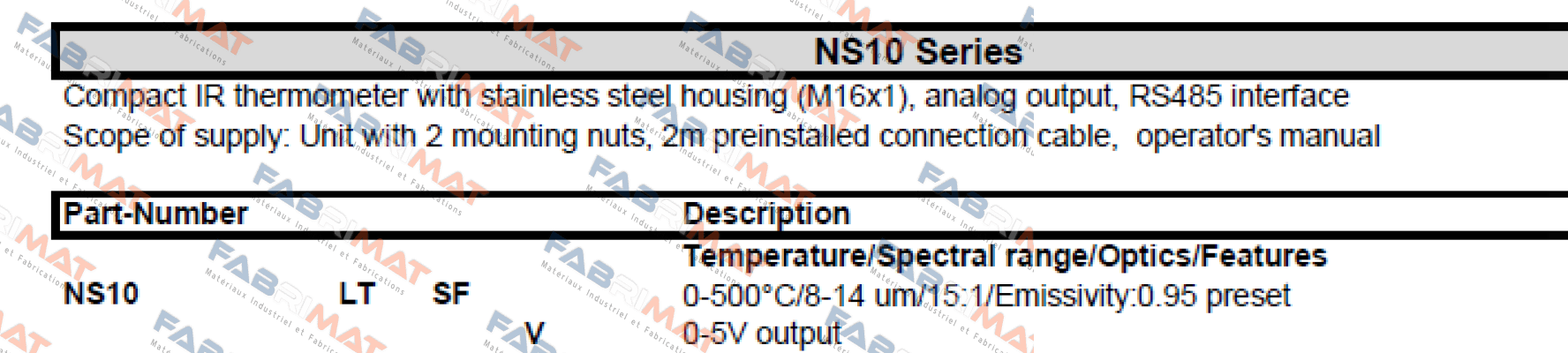 NS10LTSFV SENTEST