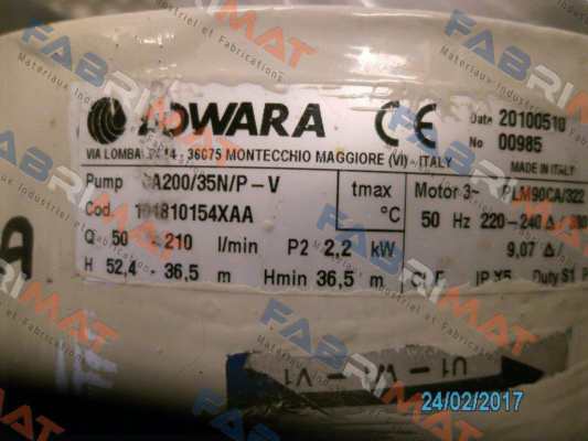 CA200/35N/P-V Lowara