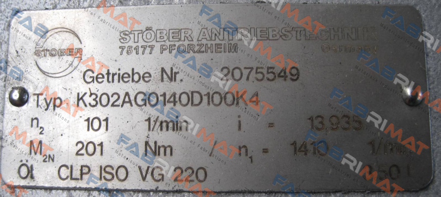 K302AG0140D100K4 Stober