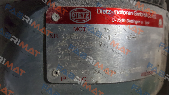 3598079 364431 obsolete, replacement P/N: 259960 Type: DN16 IE3 BIM FDR80C/2Q IP54-KST MIT FUS  Dietz-Motoren