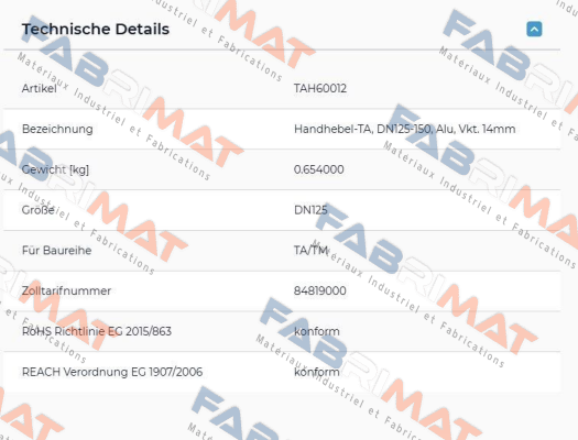 TA534011 End Armaturen