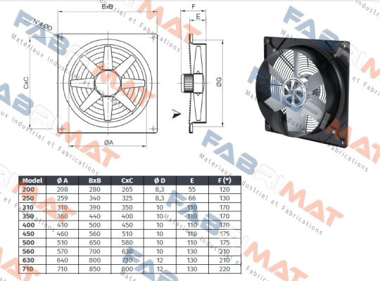 Axial fan VN-Wall ER 404 T - 0.18 kW  ELEKTROVENT