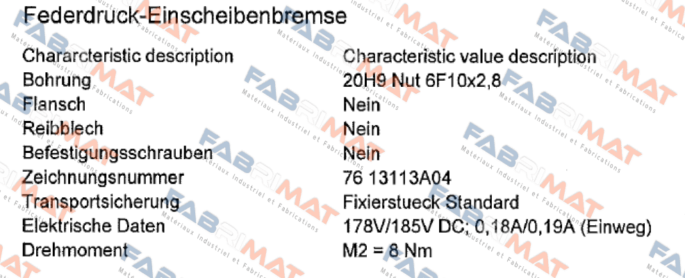 76 13113A04 -0002 Binder