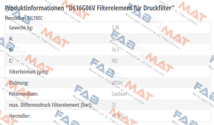 D616G06V  Filtrec