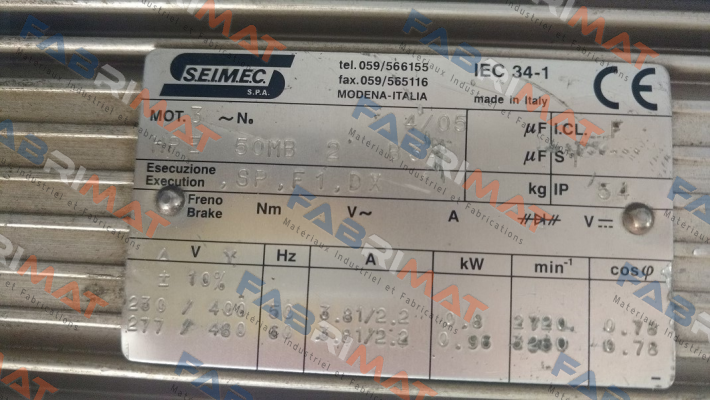 HPE 50 MB 2 230.400-50 B34  Seimec (Rossi)