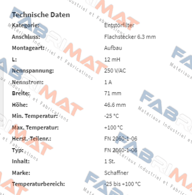 FN2060-1-06 Schaffner