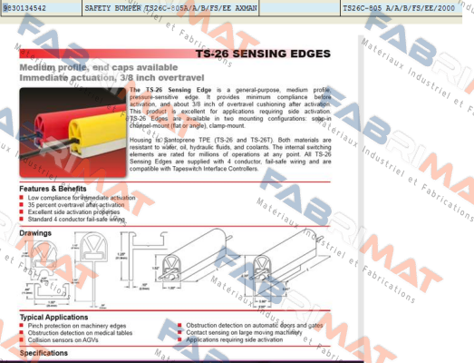  TS26C/0805/3  Tapeswitch