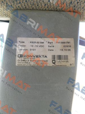 KS20.02 Set (T11-000-791) obsolete, replacement H11-004-446  Konvekta