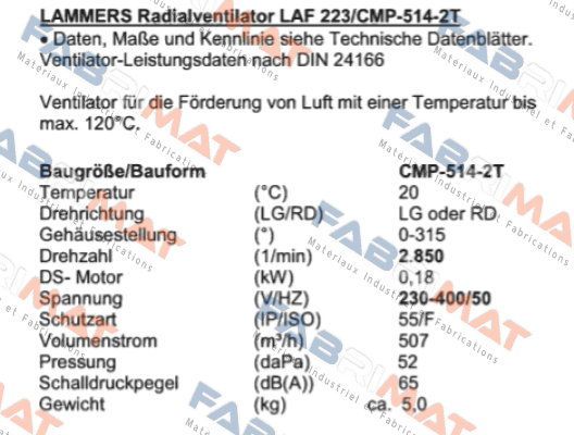 LAF 223/CMP-514-2T Sodeca