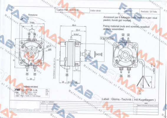 GT 11 A/E-5 FMI (Fan Motors Italia)