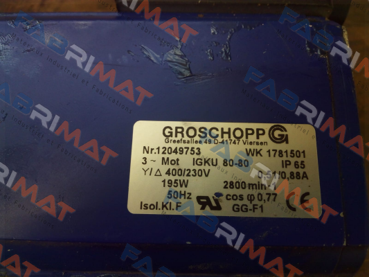 IGKU80-80/VE31-K-R-31 (10:1) Groschopp