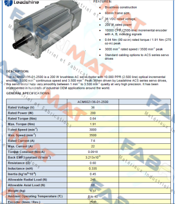 ACM602V36-01-2500 Leadshine