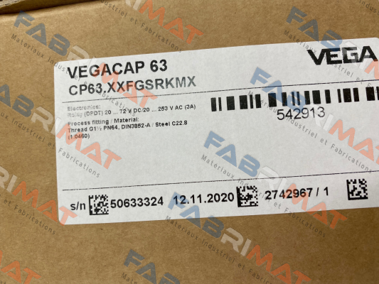 P/N: CP63.XXFGSRKMX, Type:  VEGACAP 63 Vega