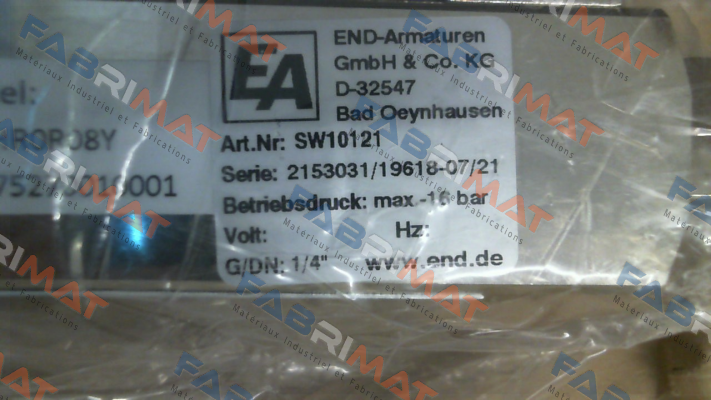 SW10121 End Armaturen