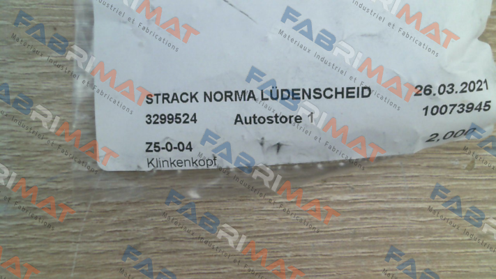 p/n: 69999; Type: Z5-0-04 Strack