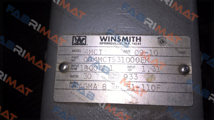 WINS-004MCTS31000EK  Winsmith