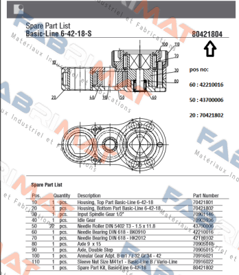 43700006 (1x22)  Lubbering