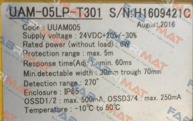 UAM-05LP-T301 Hokuyo