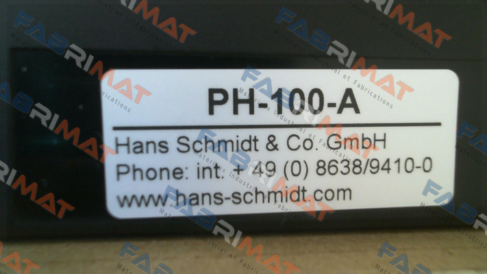 PH-100A Hans Schmidt