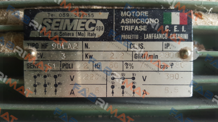 Brake pad for 90LA2 obsolete  Seimec (Rossi)