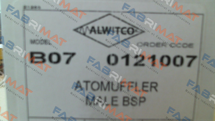 p/n: 080500010 Type. B07-0121007 Alwitco