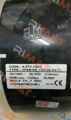 GMV 3FGB.CO.150.38.5V/1 FGFB45TB0214S Elco