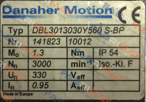 DBL3-0130-30-Y-560-SBP Danaher Motion