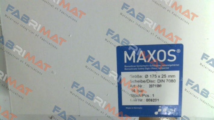 DIN 7080 175 x 25 mm Maxos