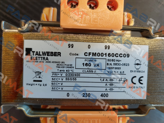 CTCFM00160CC09 Italweber Elettra