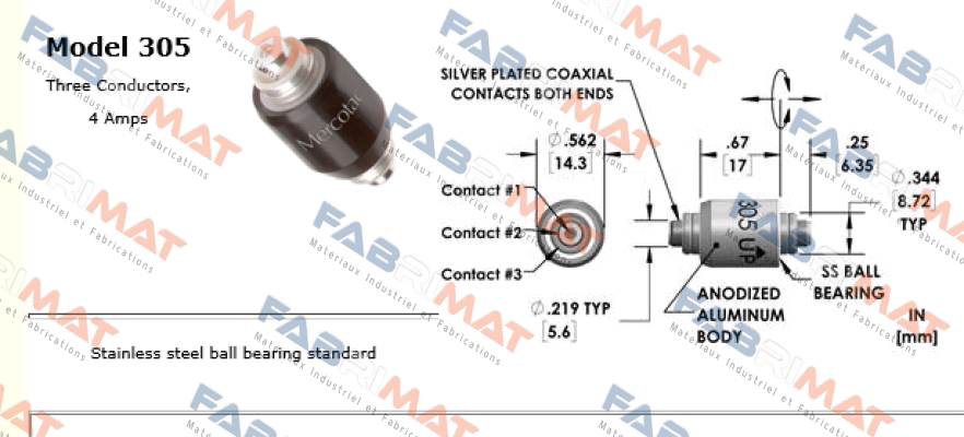 P/N: LM03-03050-00 Type: 305 Mercotac